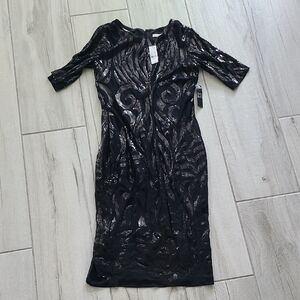 Elegant Black Sequin Dress NY&CO..READ!